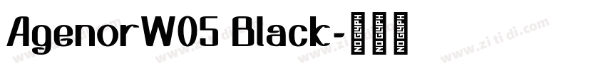 AgenorW05 Black字体转换